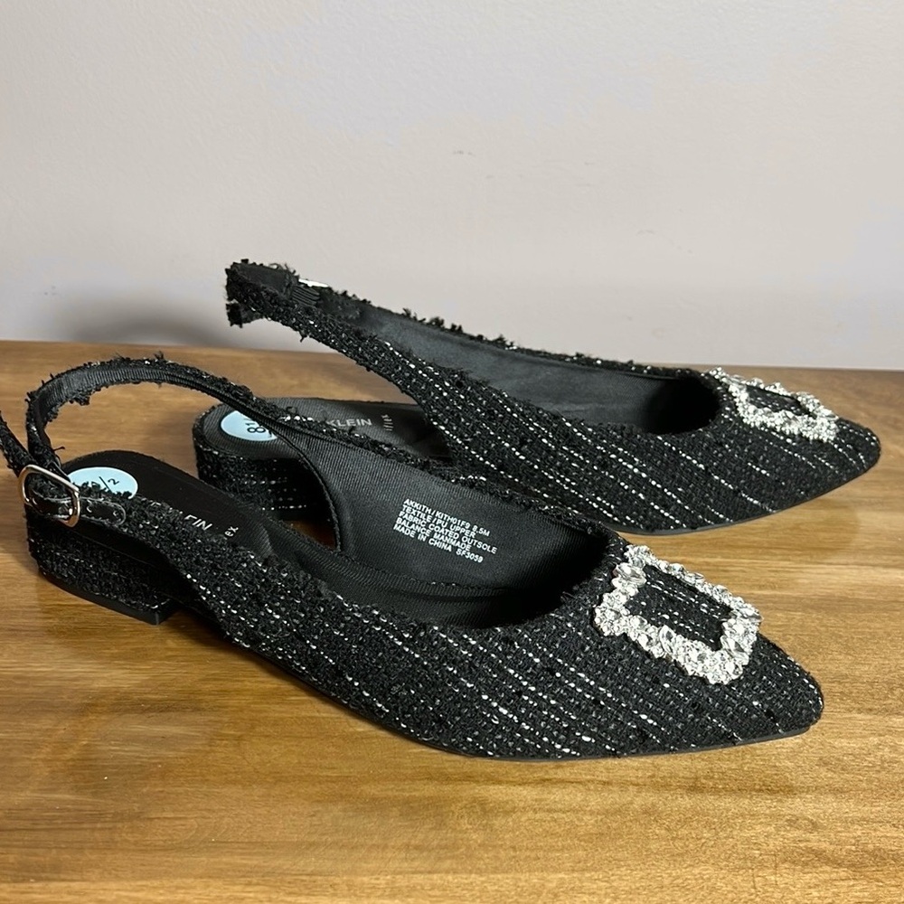 Anne Klein Tweed Slingback Shoes